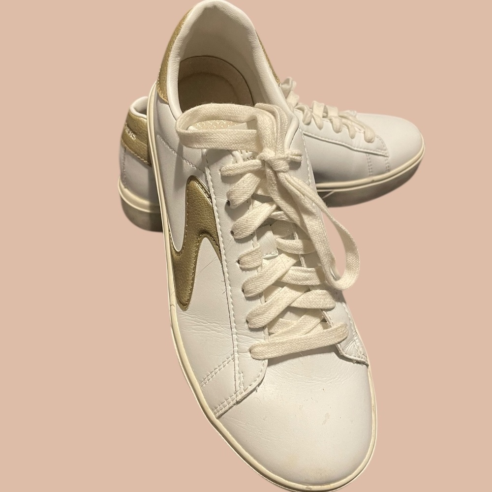 Skechers Court Classics Eden LX Womens Size 8.5  Beaming Glory White/Gold